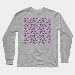 Pink Peonies | Peonies Pattern | Pink Floral Pattern Long Sleeve T-Shirt